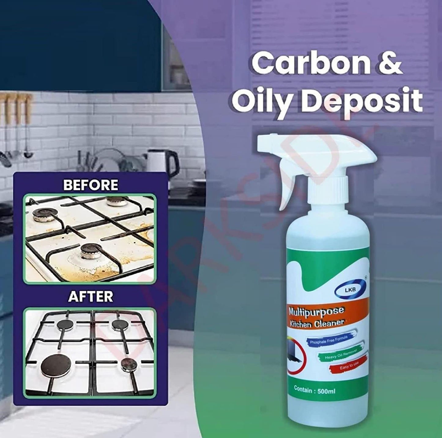 Kitchen Cleaner Spray Oil & Grease Stain Remover