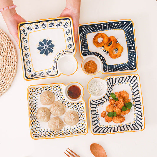 Dip & Serve Ceramic Snack Platter