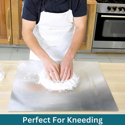 HEY BUYER Food Grade Stainless Steel Chopping Board 41 * 31 cms (Big Size)